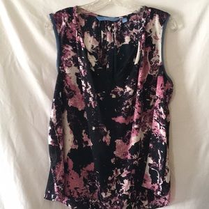 Simple Vera Multi Color Tank sleeves blouse    size P XL